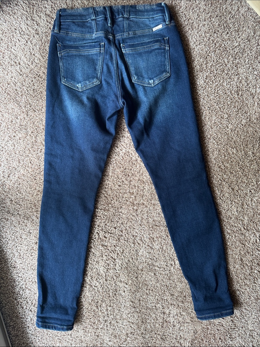 KanCan High-Rise Dark Wash Distressed Skinny Jeans - Picture 2 of 6